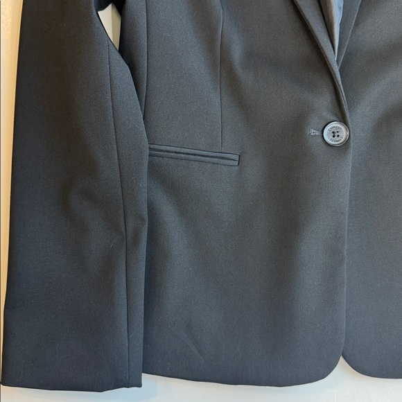 Express The Editor Studio Stretch One Button Black Women's Blazer Size 10 - Picture 12 of 16